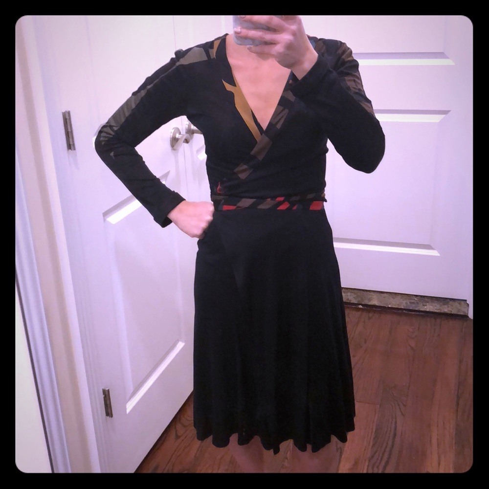 ISSA London black wrap dress size 4
